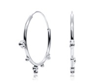 Stunning Silver Hoop Earring HO-1754